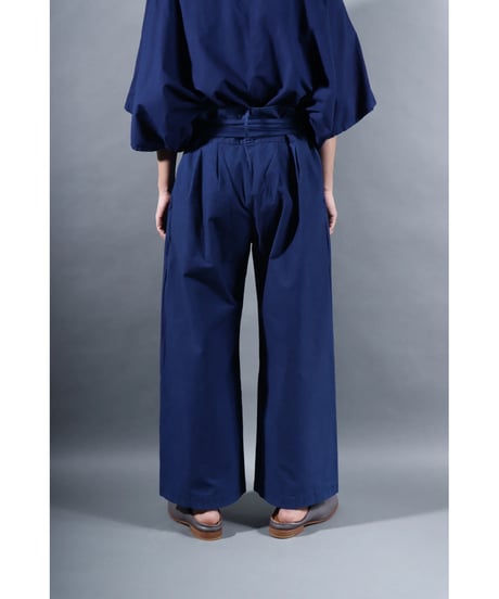 1.Hakama pants / sp / organic cotton typewriter / size1 / Evening blue