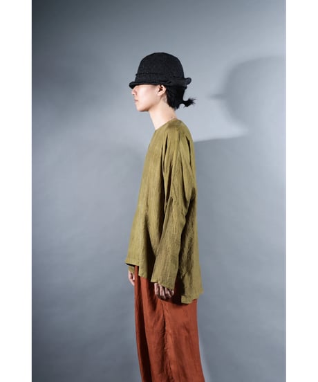 6.Fendo / Long sleeve tops / Silk khadi / Khaki
