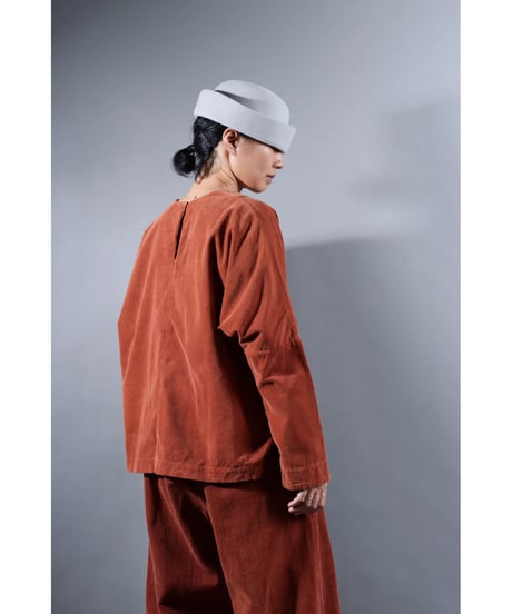 2.kordurojo pullover / Organic cotton corduroy / Brick brown
