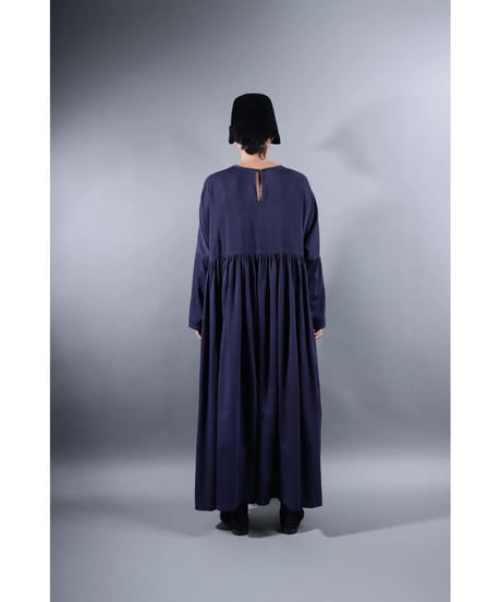 3.Kurteno-dress sp/ Long sleeve / Organic cotton satin / Grape purple