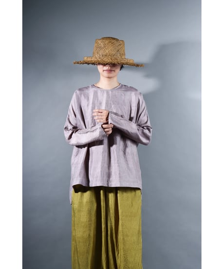 2.Fendo / Long sleeve tops / Silk khadi / Pale purplish gray