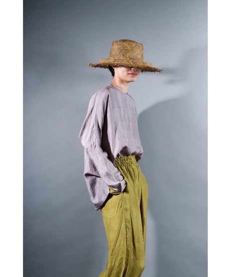 2.Fendo / Long sleeve tops / Silk khadi / Pale purplish gray