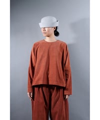2.kordurojo pullover / Organic cotton corduroy / Brick brown
