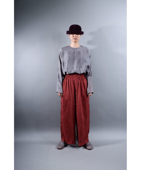 1.Lumo pants / Silk khadi / Dark cherry