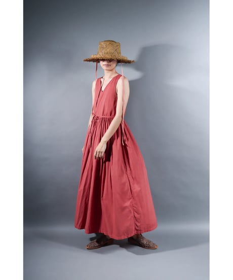 1.Lilith sleeveless dress / Organic cotton / Smoky berry pink
