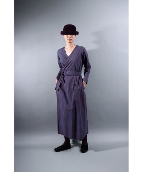 1.Pasan sp / Coat dress / Organic cotton / size1,size2 / Grape purple