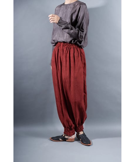 2.Lumo balono / pants / Silk khadi / Burgundy