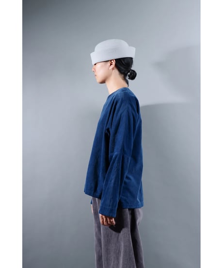 1.kordurojo pullover / Organic cotton corduroy / Indigo blue