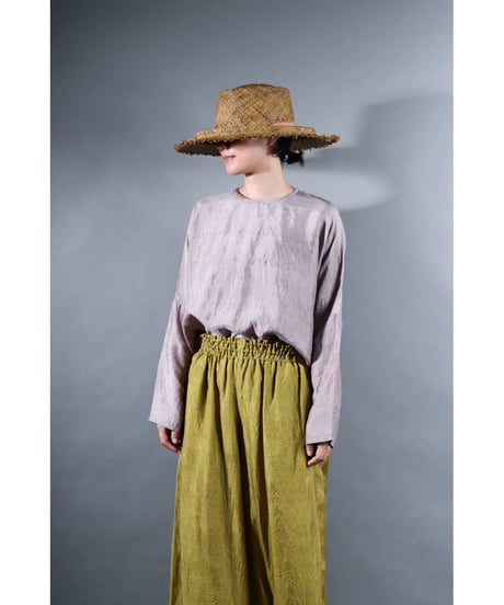 2.Fendo / Long sleeve tops / Silk khadi / Pale purplish gray