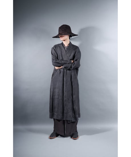 1.Silk robe / Silk khadi / Size 1 / Charcoal gray