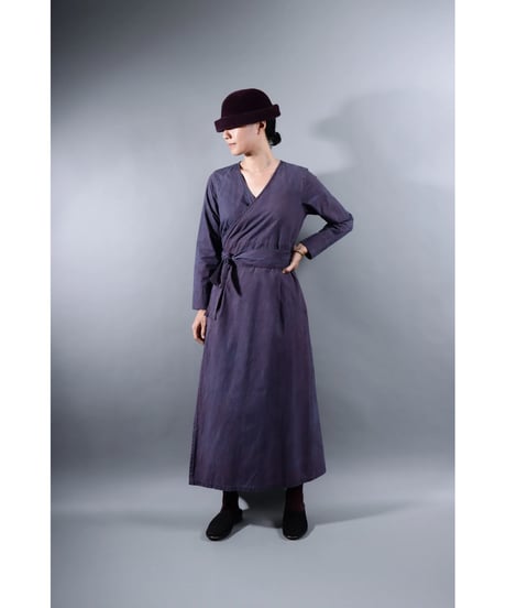 1.Pasan sp / Coat dress / Organic cotton / size1,size2 / Grape purple