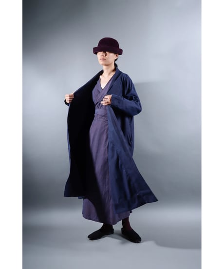 2.Robe coat sp / Organic cotton Typewriter / Size1 / Grape purple