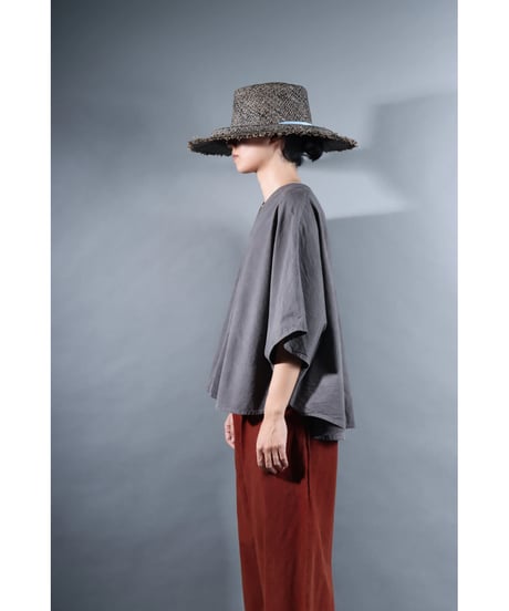 3.Ronda v-neck tops / Organic cotton /  Warm gray