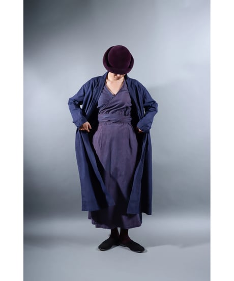 2.Robe coat sp / Organic cotton Typewriter / Size1 / Grape purple