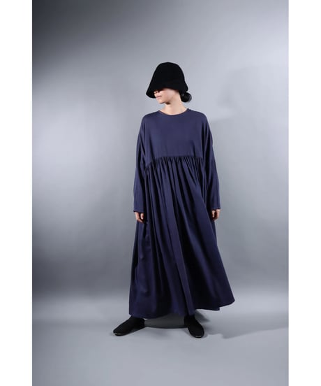 3.Kurteno-dress sp/ Long sleeve / Organic cotton satin / Grape purple