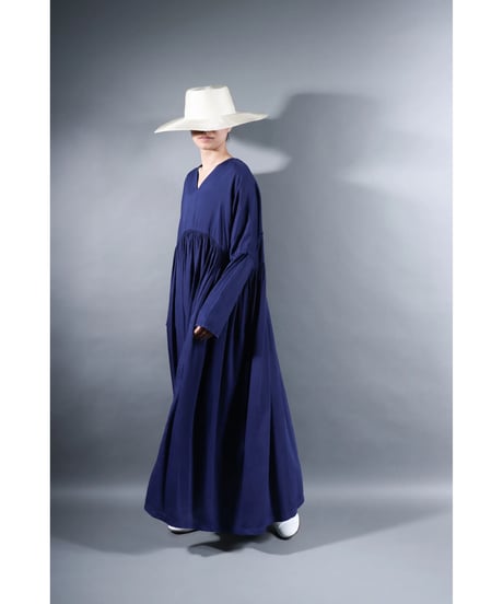 1.kurteno valo / sp / Long sleeve / Organic cotton satin / Evening blue