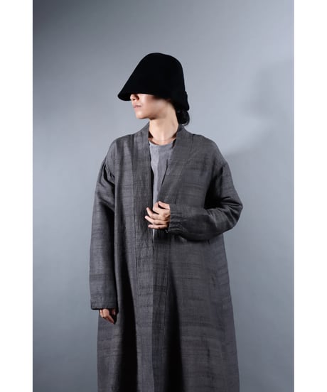 1.Robe tussar / Silk khadi / Size 1 / Charcoal gray