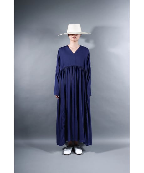 1.kurteno valo / sp / Long sleeve / Organic cotton satin / Evening blue