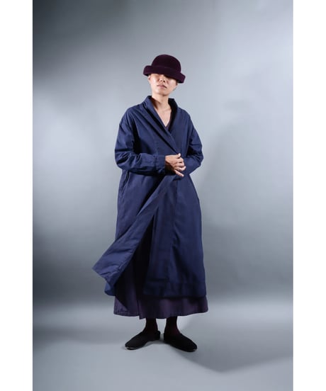 2.Robe coat sp / Organic cotton Typewriter / Size1 / Grape purple