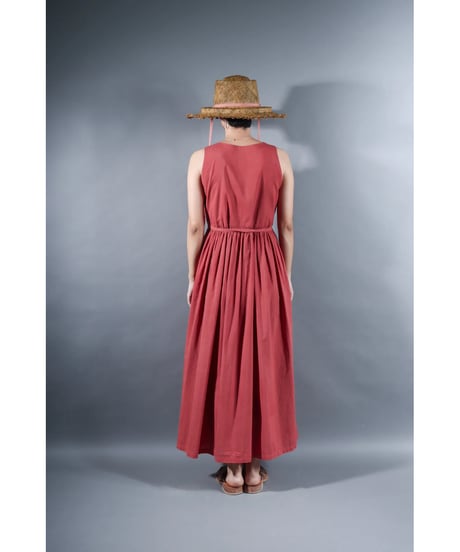 1.Lilith sleeveless dress / Organic cotton / Smoky berry pink