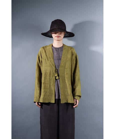 1.Haori / Silk khadi / size1 / Luminous moss
