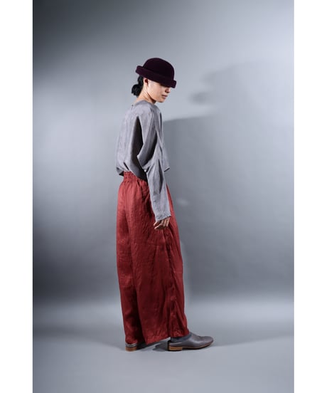 1.Lumo pants / Silk khadi / Dark cherry