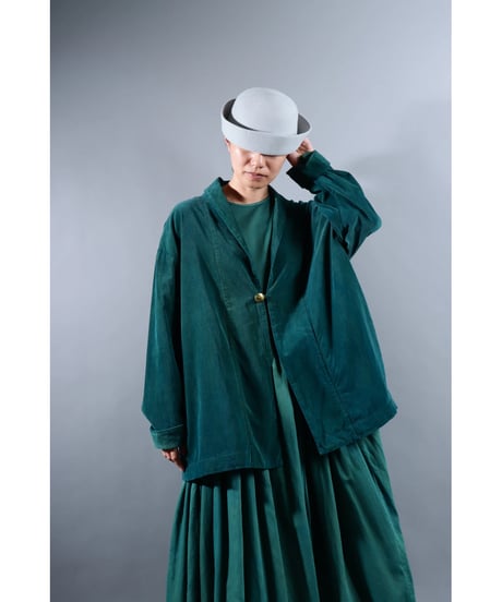 1.Loofah jaket sp / Organic cotton corduroy / size2 / Forest green