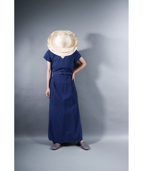 1.Rulo / Dress / Cap sleeve / sp /Organic cotton Cord lane / Evening blue