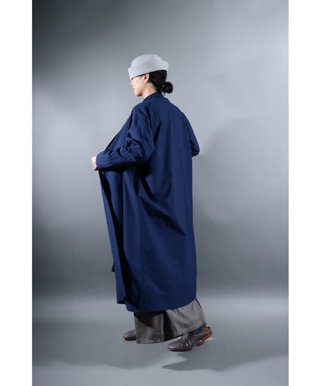 3.Robe coat sp / Organic cotton Typewriter / Size1 / Evening blue