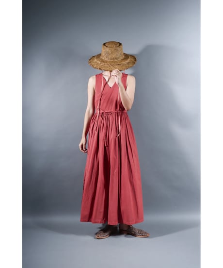 1.Lilith sleeveless dress / Organic cotton / Smoky berry pink