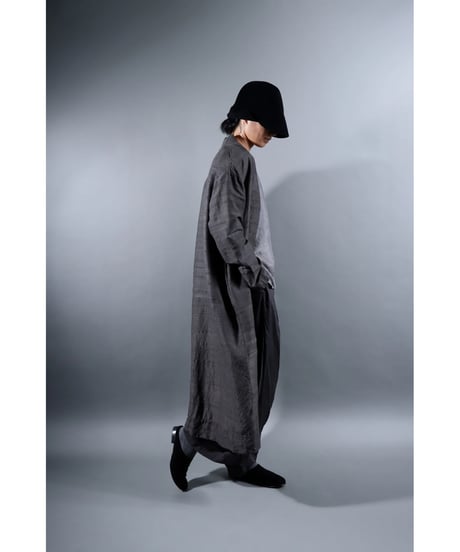 1.Robe tussar / Silk khadi / Size 1 / Charcoal gray