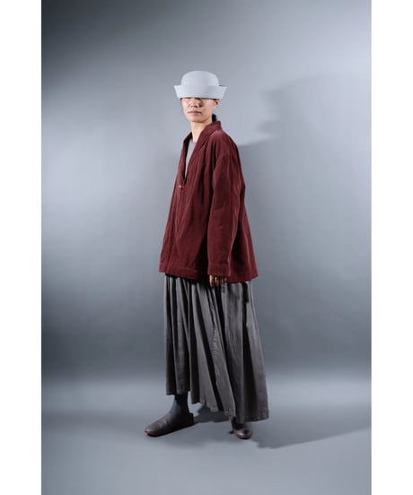 2.Loofah jaket sp / Organic cotton corduroy / size1 / Burgundy