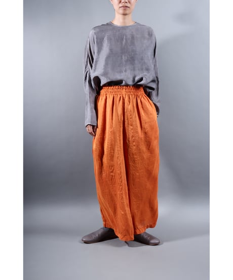 3.Lumo pants / Silk khadi / Persimon orange