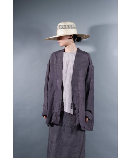 1.Haori / Silk khadi / size 2 / Reddish gray