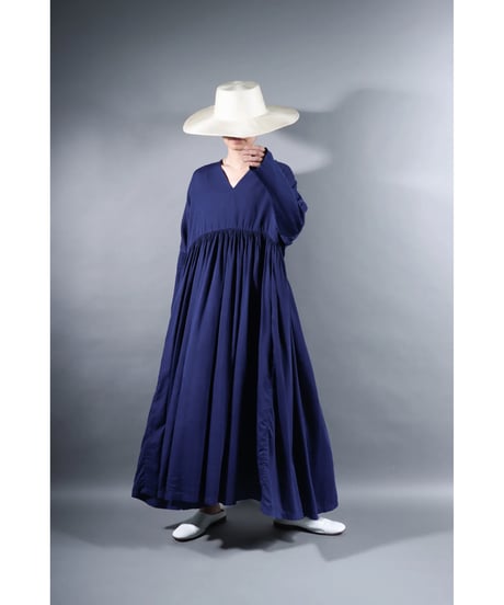 1.kurteno valo / sp / Long sleeve / Organic cotton satin / Evening blue