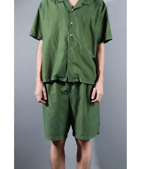 1.Patelo pants / size1 / Silk cotton khadi / Green moss