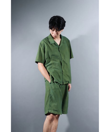 1.Patelo pants / size1 / Silk cotton khadi / Green moss