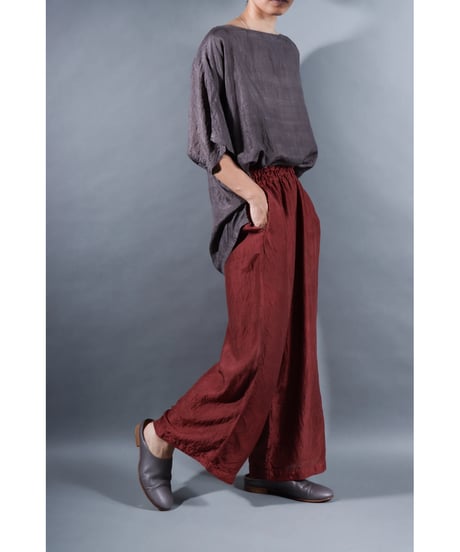 2.Lumo pants / Silk khadi / Burgundy