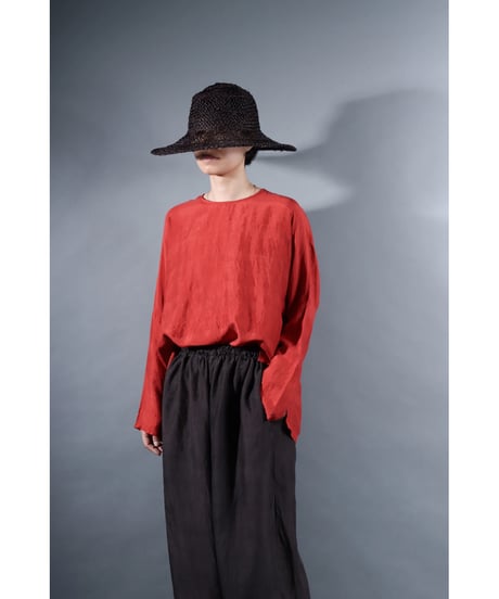 4.Fendo / Long sleeve tops / Silk khadi / Madder red