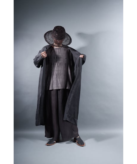 1.Silk robe / Silk khadi / Size 1 / Charcoal gray