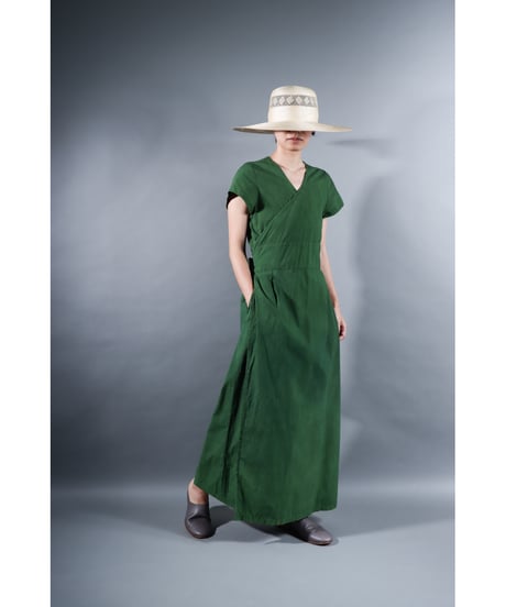1.Rulo / Dress / Cap sleeve / Organic cotton Cord lane / Leaf green