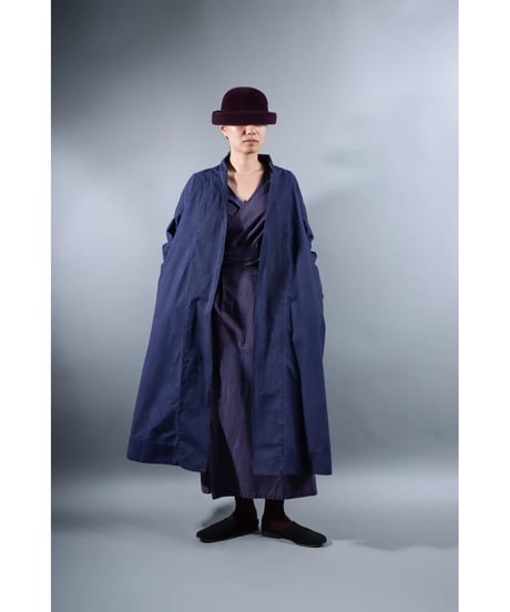 2.Robe coat sp / Organic cotton Typewriter / Size1 / Grape purple