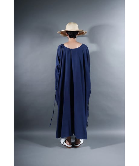 2.Drop / Dress / sp / Silk cotton Khadi / Evening blue