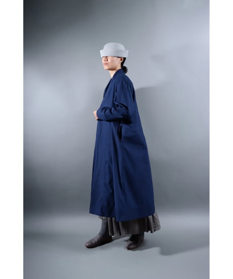 3.Robe coat sp / Organic cotton Typewriter / Size1 / Evening blue