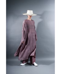 1. Slit dress / Long sleeve / Silk khadi / Calm purple