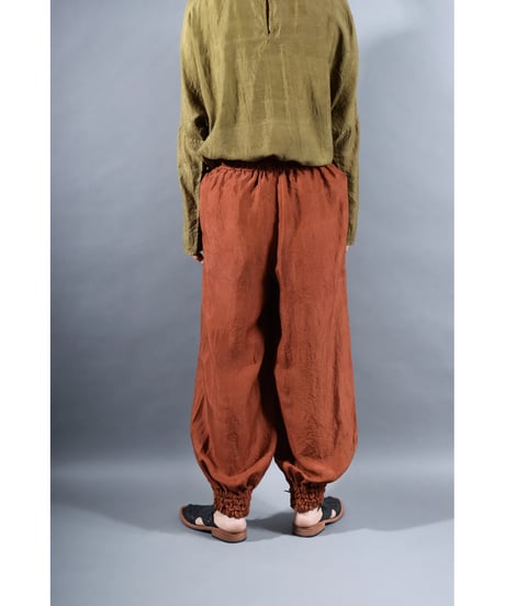 3.Lumo balono / pants / Silk khadi / Persimon brown
