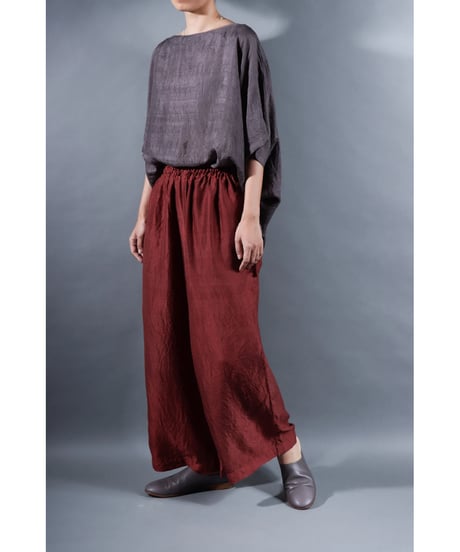 2.Lumo pants / Silk khadi / Burgundy