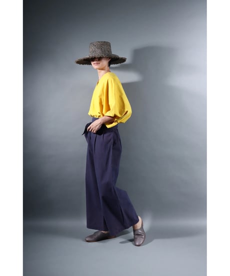 4.Hakama pants / sp / organic cotton typewriter / size1 / Grape