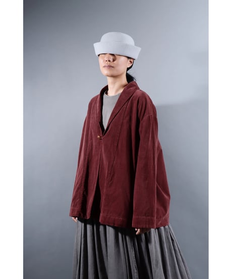 2.Loofah jaket sp / Organic cotton corduroy / size1 / Burgundy