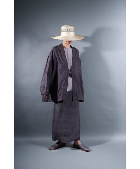 1.Haori / Silk khadi / size 2 / Reddish gray